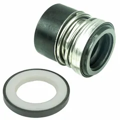 Mechanical seal and seat assembly for use in rotary gear pumps and similar rotating equipment. Designed to prevent fluid leakage along the shaft. Compatible with Dayton brand pumps, model 4KHK8.