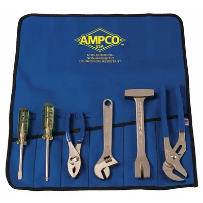AMPCO Nonsparking Tool Kit: 6 Total Pcs - Standard Nonsparking Tool Sets