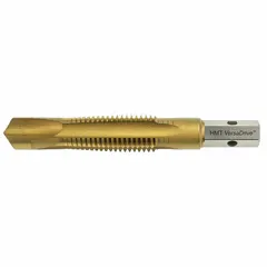 This VersaDrive heavy-duty drill tap combines drilling and tapping in one operation. It features an M20x2.5 metric thread and 135 mm overall length. Impact rated for use in structural steel, fabrication, and maintenance applications.