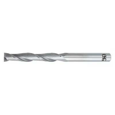 OSG Square End Mill: Carbide, TiCN Coated, 2 Flute, 1/4" Mill Dia, 1" LOC - General Purpose Carbide Square End Mills