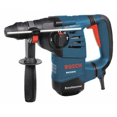 This SDS-Plus L-shape corded rotary hammer operates at 120V AC, 8 A, delivering 0-4,000 bpm and 2.6 ft-lb impact energy. It has a 1 1/8 in capacity and includes a Rotate Only mode for chiseling without rotation. Suitable for drilling into concrete, masonry, and stone, as well as anchor setting and through-hole drilling in construction and renovation.