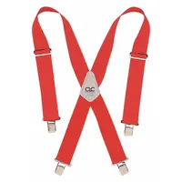 CLC Tool Belt Suspenders: Elastic, Pockets 0, Not Padded (MPN 110 RED)