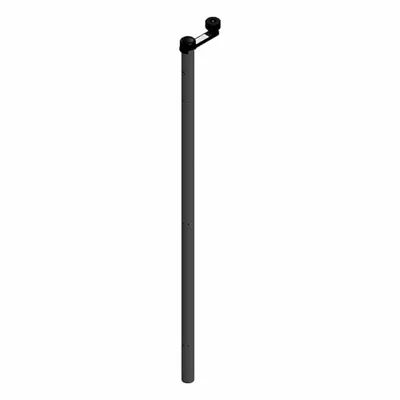 IDEAL WAREHOUSE INNOVATIONS Centre Shaft and Crank: Black, 56 1/2 in Overall Ht, 7 in Overall Lg - Portable Barrier & Safety Fence System Replacement Parts
