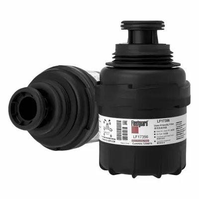 FLEETGUARD Mach Cellulose Plastic Shell Filter: B40051, LF17356, M67 x 4 Thread Size - Spin-On Oil Filters