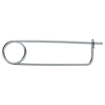 ITW BEE LEITZKE Coiled Tension Safety Pin, 4 3/8 in L, Steel, 10 PK - Coiled Tension Safety Pins