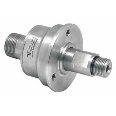 MOSMATIC Rotary Union: Straight, Plain 304 Stainless Steel, 1 Passages, 3/8 in Rotating Shaft - Stainless Steel Rotating Joints & Unions