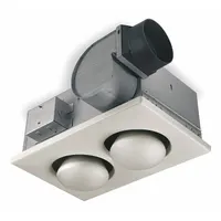 Bathroom Fan: Ceiling, 70 cfm Max, 4 sones, 1 Speed, BR40, Infrared Lamp, Round Duct (MPN 164)