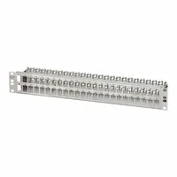 METZ CONNECT Patch Panel: Rack, Stainless Steel, 48 Ports, Unequipped (MPN 130A24-00-E)