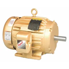 Totally Enclosed Fan Cooled (TEFC) 3-phase AC motor with rigid base mount. Rated 15 hp, 1140 RPM at 60 Hz, 230V AC/460V AC dual voltage, full load current 42.0/21.0 A. Suitable for continuous-duty industrial applications such as pumps, fans, conveyors, and compressors.