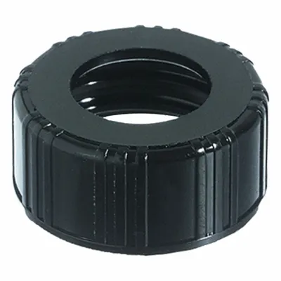 QORPAK Lab Bottle Caps: 20 mm Dia, Black, Phenolic, Unlined, 6,300 Closures Included - Screw On Caps