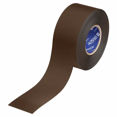 BRADY Floor Marking Tape: Solid, Brown, 3 in x 100 ft, 22 mil Tape Thick - Extra-Durable Floor Marking Tape