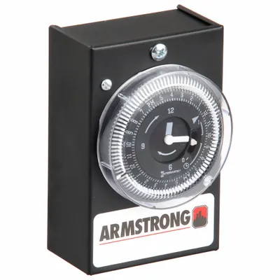 ARMSTRONG Timer: 110/120V AC, 24 hr Programmability Span, Analog, 810123-130 - Timers for Circulator Pumps
