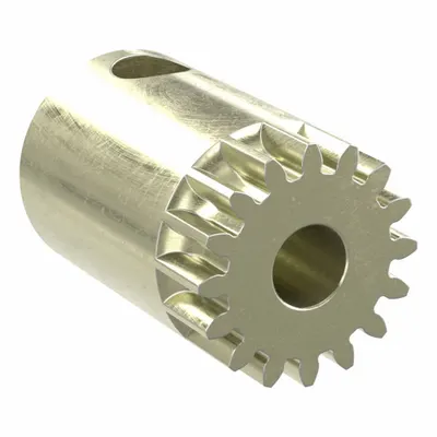 KHK GEARS Spur Gear: Module m 0.5, 16 Teeth, 3 mm Bore Dia, Brass, 20° Pressure Angle - Metric Spur Gears with Standard Hub