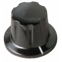 This skirted control knob from DAVIES is made of thermoset material, offering a non-conductive grip. With a diameter of 0.75 inches and a height of 0.5 inches, it is suited for manual adjustment on panel controls, potentiometers, and switches in industrial equipment
