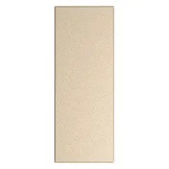 Steel panel for bathroom partitions with honeycomb inner core. Rough Semi Gloss finish in Sandy Beach color. Height 58 in, width 22 in, thickness 1 in. Used to construct commercial-grade stalls and privacy partitions.