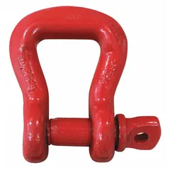 Sling shackle for lifting applications, designed to connect slings to loads in rigging and material handling. Features a red body, 100,000 lb working load limit, and 13 in compatible sling width.