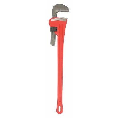 RIDGID Heavy-Duty Pipe Wrench: Cast Iron, 8 in Jaw Capacity, Serrated, 60 in Overall Lg - Straight Pipe Wrenches