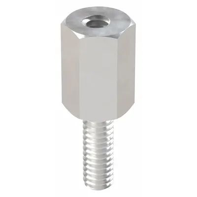 OEM Standoff: Male x Female, 1 1/2 in Lg, Hex, Aluminum, Plain, 1/2 in Hex Wd - Aluminum Male x Female Standoffs