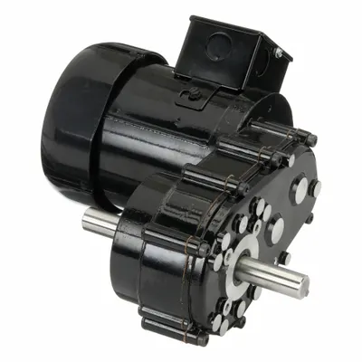 Dayton Gearmotor: Inline, Dual Output Shafts, PSC, TEFC, 12 RPM, 1,100 in-lb Max Torque - Parallel Shaft AC Gearmotors