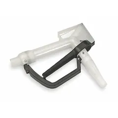 This manual drum pump nozzle is constructed with a PVDF spout and a PVDF/Viton™ nozzle body for corrosion resistance. It features a 1-inch hose barb and an integral spout connection. No meter is included. Suitable for transferring fluids from drums in industrial and chemical environments.