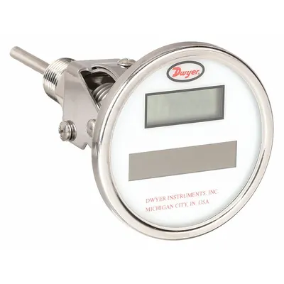 Dwyer Digital Thermometer: 12 in Stem Lg, -58°F to 302°F /-50°C to 150°C - Adjustable-Angle Water-Resistant Digital Thermometers