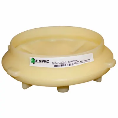 ENPAC Pail Funnel: Polyethylene, 2 qt Overall Capacity, 11 1/2 in Overall Dia - Pail Funnels