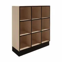 Lunchbox Cubicle: Lunchbox Cubicle, Leveling Glides, Beigewood, 45 in Overall Wd, 0 Doors, 3 Shelves (MPN 82008-003-001)