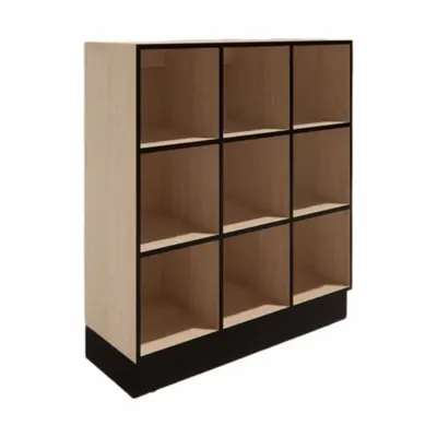 PLYMOLD Lunchbox Cubicle: Lunchbox Cubicle, Leveling Glides, Beigewood, 45 in Overall Wd - Lunchbox Cabinets