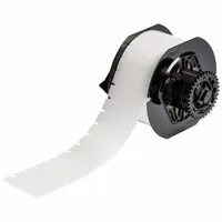 Pre-Cut Label Stock Roll: 1/2 in x 2 in, Acrylic, Permanent Adhesive, 2,500 Labels, Permanent (MPN B33-53-430)