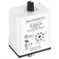 MACROMATIC Single Function Time Delay Relay: Socket Mounted, 240V AC, 10 A, 8 Pins/Terminals (MPN TR-50521-05)