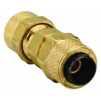 PARKER Compression Fitting Union: 1/4 in OD x 1/4 in OD Fitting Size, Brass, 10 PK (MPN 62P-4)