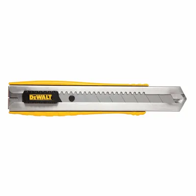 STANLEY Snap-Off Utility Knife: 6 in Overall Lg, Textured, 7 Segments, 0 Blades Stored - 25mm Blade Snap-Off Knives