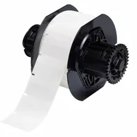 Wraparound Label: 1 in x 1 3/4 in, Vinyl, White (Matte), For 16 AWG to 8 AWG Wire Gauge (MPN B33-120-427)