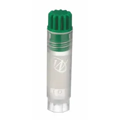 CryoELITE(TM) Cryogenic Vial, 2 mL, Polypropylene, Green Closure, Sterile, Self-Standing, Round Bottom, 12 mm Body Dia, MPN W985920