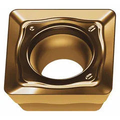 Square indexable milling insert for face and shoulder milling operations. Suitable for medium-duty machining of steel, stainless steel, and cast iron. Requires compatible toolholder for use.