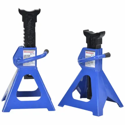 WESTWARD Vehicle Stand: Ratchet Handle, 4 ton Load Capacity, 20 1/4 in Max Extended Ht - Light-Duty Jack Stands