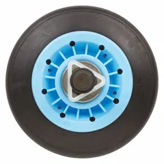 Genuine OEM replacement drum roller kit for Whirlpool washing machines and dryers. Supports the drum to reduce friction and noise during spin cycles. Used in maintenance and repair of laundry equipment.