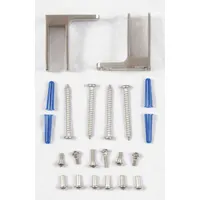 ASI GLOBAL Wall Pilaster Bracket: Stainless Steel, Brushed, 2 1/2 in Overall Ht, 3 1/2 in Overall Wd (MPN 40-8275210)