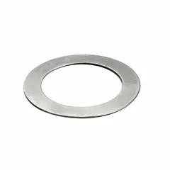 This KOYO thrust bearing washer provides a hardened raceway surface for needle roller thrust bearings. With a 9/16 in bore, 1 in outside diameter, and 1/32 in thickness, it is compatible with bearing 916. Used in applications requiring axial load support, such as gearboxes, pumps, and machine tools.