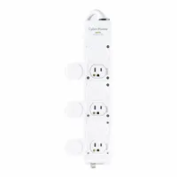 This healthcare surge protector features six outlets, a 15 ft power cord, and 1560 J surge energy rating with 15 A current capacity. UL 2930 listed for medical environments, it includes keyhole mounting for secure attachment. Suitable for powering and protecting sensitive medical equipment in patient care areas