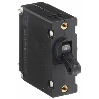 CARLING TECHNOLOGIES Panel Mount Circuit Breaker: 20 A Amps, 250/277V AC, 80V DC, Threaded Insert - Toggle Style, Front Panel-Mount Miniature Circuit Breakers