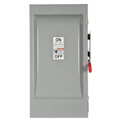 Siemens Safety Switch: Non-Fusible, 200 A, Three Phase, 600V AC, Galvanized Steel - Non-Fusible Safety Switches
