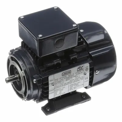 LEESON Metric Motor: 1/4 hp, C-Face/Rigid Base Mount, 63C Frame Size - C-Face with Rigid Base 3-Phase IEC Metric General Purpose AC Motors