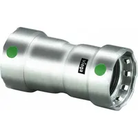 VIEGA MEGAPRESS Crimp Coupling Fitting: 1 1/4 in Pipe x 1 1/4 in Pipe Size, Press-fit x Press-fit (MPN 90850)