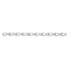 This light-duty jack utility chain from PEERLESS has a 16-inch trade size and a working load limit of 10 lb. The zinc finish provides corrosion resistance. With an overall length of 100 ft, it is suited for general-purpose pulling, securing, or hanging lightweight loads in industrial maintenance, assembly, or packaging applications.