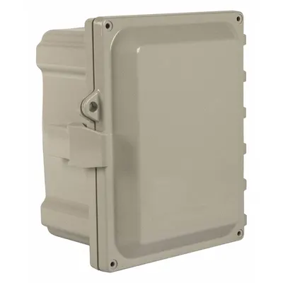 WIEGMANN Enclosure: Polycarbonate, 24 in x 24 in x 10 in, NEMA 1/12/3R/4/4X, Solid Cover - Nonmetallic Enclosures