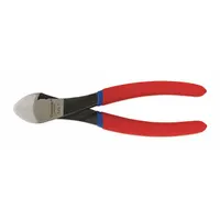 Diagonal Cutting Plier: Flush, Oval, 3/4 in Jaw Lg, 7 in Overall Lg, Std Cushion Grip, 6 - 8 in (MPN 5437CENN)