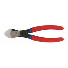 Flush-cut diagonal pliers with 7 in overall length and 3/4 in jaw length. Oval cushion grip provides comfort for manual cutting of soft wire. Suitable for general cutting tasks in maintenance, assembly, and electrical work where a clean flush cut is required.