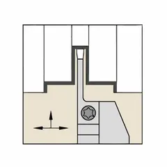 Indexable thread turning toolholder designed for precision threading operations on lathes and CNC machines. Accommodates indexable carbide inserts for external and internal thread cutting in general machining applications.