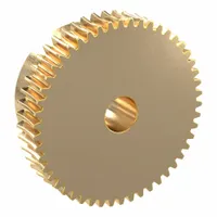 Worm Wheel: Reduction Ratio 50, Module m 0.5, Right Hand, 20° Pressure Angle, Aluminum Bronze (MPN AG0.5-50R1)